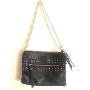 Bébé black Gold studded hand bag